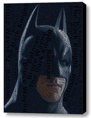Batman Dark Knight Word Mosaic INCREDIBLE Framed 9X11 Limited Edition Art w/COA , Prints - n/a, Final Score Products