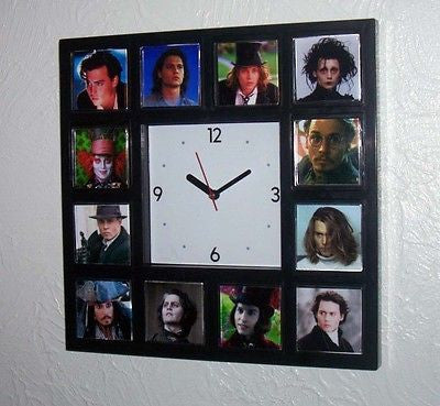 Johnny Depp characters Clock with 12 classic roles. 21 jump Street, Mad Hatter + , Watches & Clocks - n/a, Final Score Products