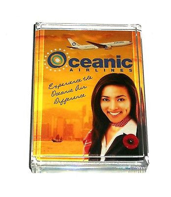 ABC tv show LOST Oceanic Airlines Ad Acrylic Paperweight
