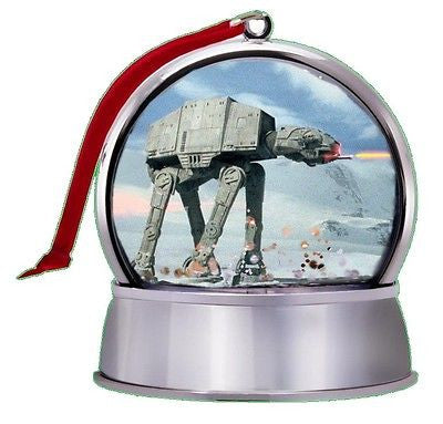 NEW Star Wars Battle Of Hoth At-At SnowGlobe Magnet Holiday Tree Ornament , Vehicles - n/a, Final Score Products