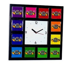 FRIENDS tv Show Central Perk Color Wheel Clock with 12 images , Watches & Clocks - n/a, Final Score Products

