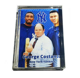 Acrylic George Costanza Seinfeld Derek Jeter Bernie Williams Card Paperweight