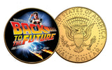 Limited Edition Back To The Future Genuine Gold Plated US Half Dollar Commemorative  Coin with free mini stand. , coins - Final Score Products, Final Score Products
 - 1