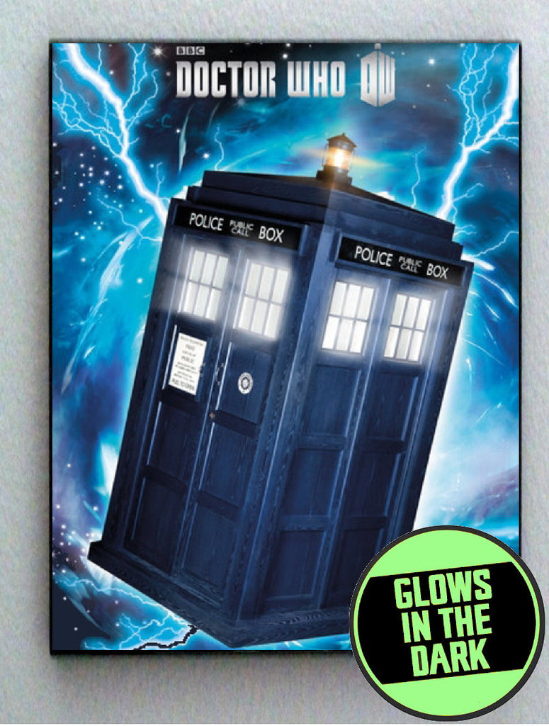 Dr. Doctor Who Tardis Glow In The Dark Framed Cool Blacklight Mini Movie Poster