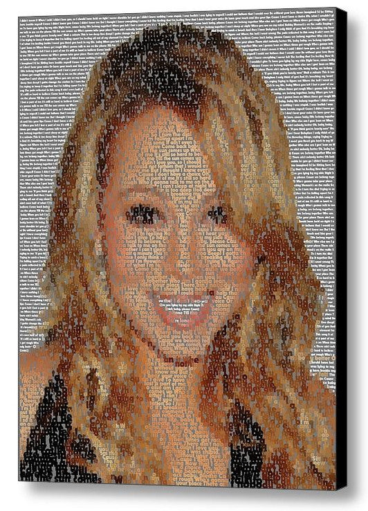 Mariah Carey We Belong Together Song Lyrics Mosaic Print Limited Edition