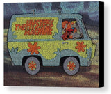 The Scooby Doo Mystery Machine Where Are You Song Lyrics Mosaic Print Limited Edition , Posters, Prints & Pictures - Artist Paul Van Scott, Final Score Products
 - 1