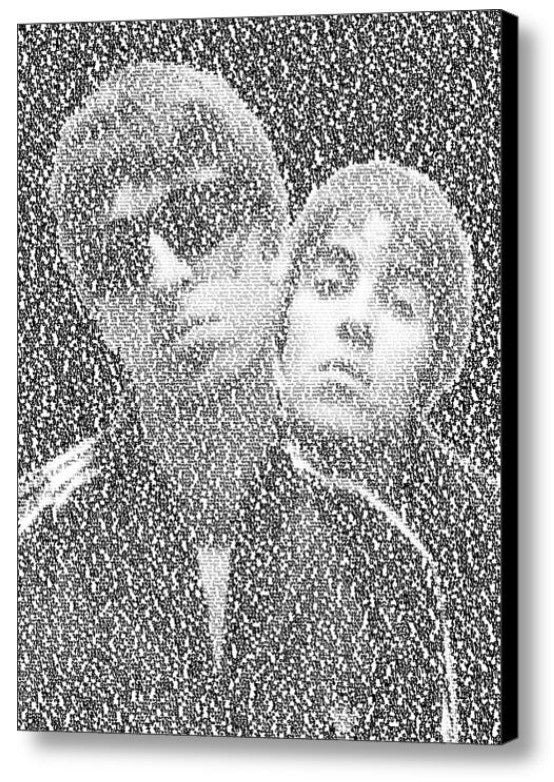 Oasis Wonderwall Song Lyrics Mosaic Print Limited Edition , Posters, Prints & Pictures - Artist Paul Van Scott, Final Score Products
 - 1
