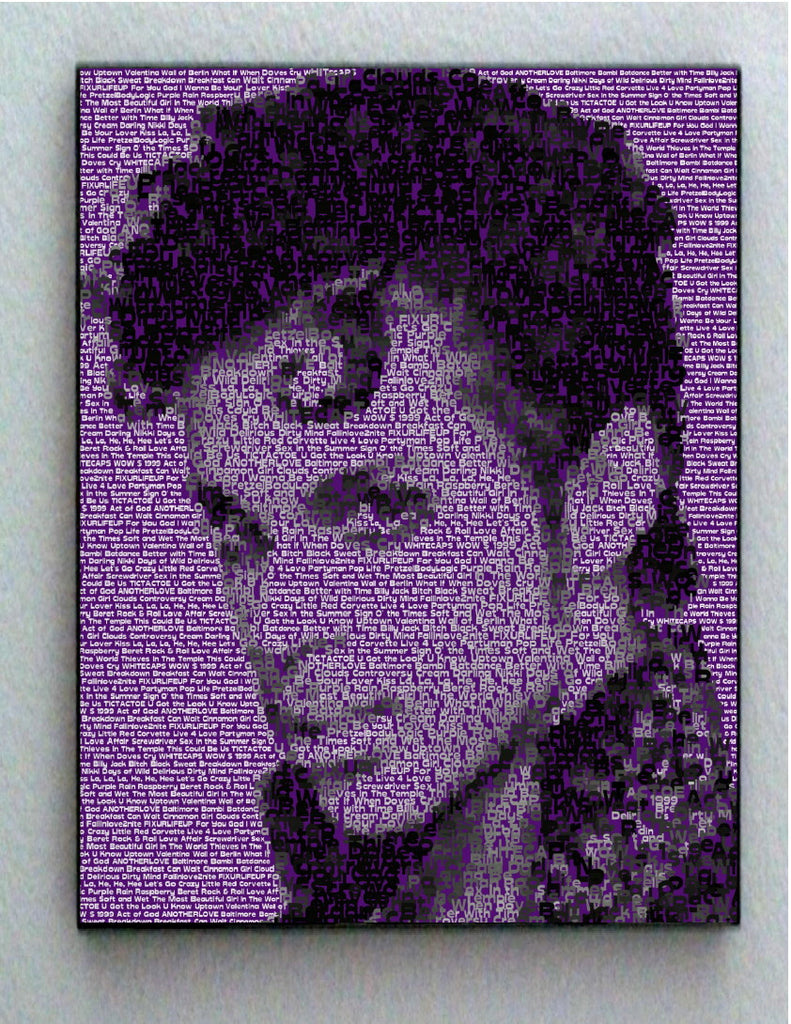 Incredible Prince Purple Song List Mosaic Print Limited Edition