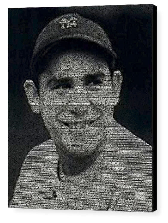 New York Yankees Yogi Berra Yogi-isms Quotes Mosaic Print Limited Edition