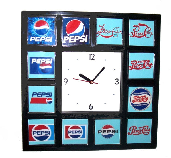 History of Pepsi Cola Soda Pop Logo Clock – Final Score Products