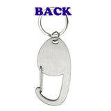 Dukes Of Hazzard Car number 01 Premium Brushed Silver Carabiner Keychain