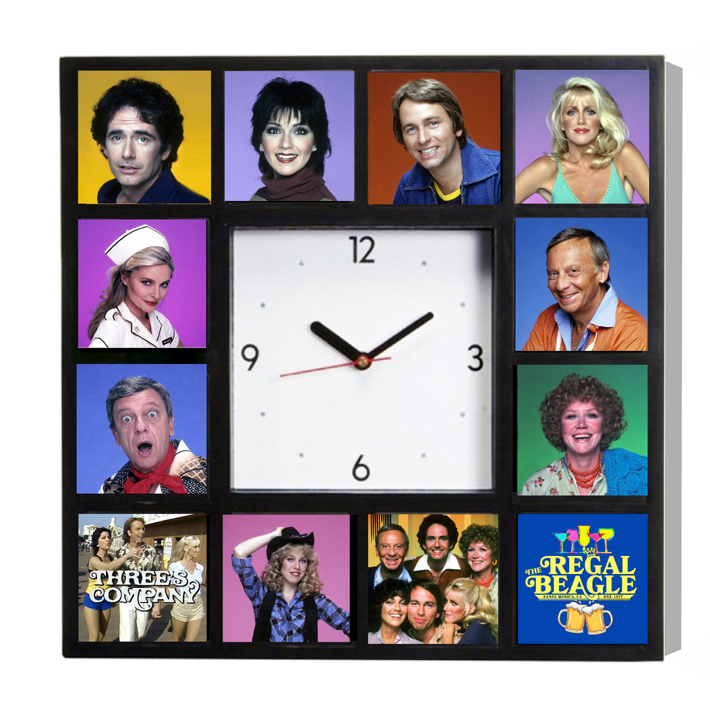 Three's Company TV Show Clock Jack Crissy Janet Larry Terri Roper Furley n more