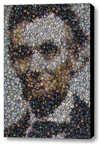 Amazing Framed Abe Lincoln Political Button  mosaic print Limited Edition w/COA