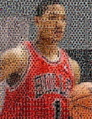 Amazing Chicago Bulls Derrick Rose NBA Montage w/COA , Basketball-NBA - n/a, Final Score Products
 - 1
