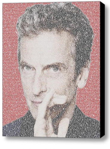 Dr. Who Doctor Quotes Peter Capaldi Word Mosaic Framed 9X11 Limited Edition Art