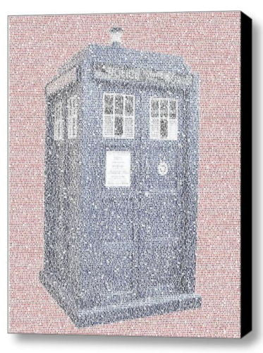 Dr. Who Tardis Doctor Quotes Mosaic INCREDIBLE Framed 9X11 Limited Edition w/COA