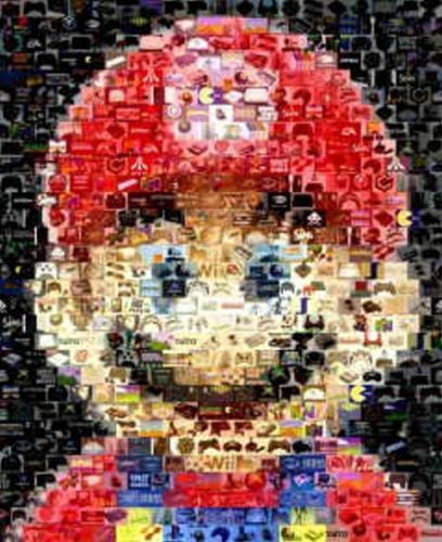 Amazing Mario Nintendo Video Game Montage super print