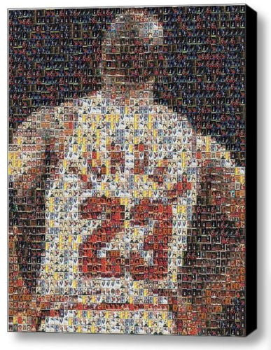 Framed Michael Jordan Jersey Card Mosaic 9X11 Limited Edition Art Print w/COA , Basketball-NBA - n/a, Final Score Products
 - 1