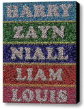 Framed 9X11 inch One Direction Bottle Cap Mosaic Limited Edition Art Print w/COA , Other - n/a, Final Score Products
 - 1