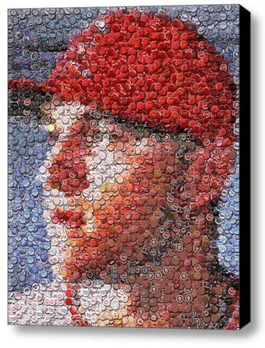 Amazing Framed Los Angeles Angels Mike Trout Bottlecap mosaic LE print , Baseball-MLB - n/a, Final Score Products
 - 1