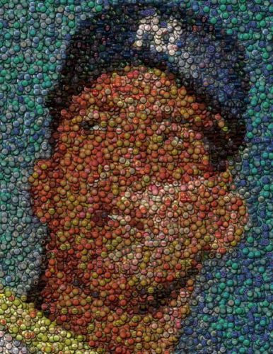 COOL 19X13 Mickey Mantle rookie Bottlecap mosaic print