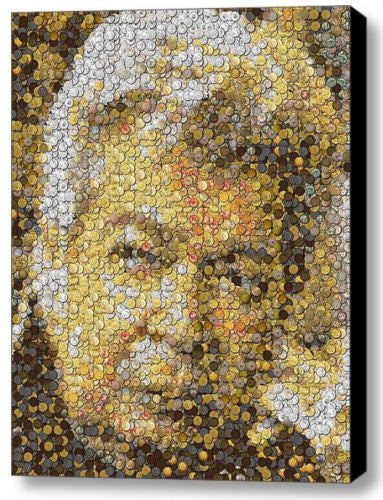 Amazing Framed Pawn Stars Old Man Gold and Silver Coin mosaic print LE , Other - n/a, Final Score Products
 - 1
