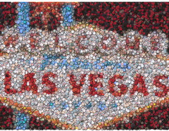 Fabulous Las Vegas Sign Poker Chip Mosaic Print w/COA , Poker Chips - n/a, Final Score Products
 - 1