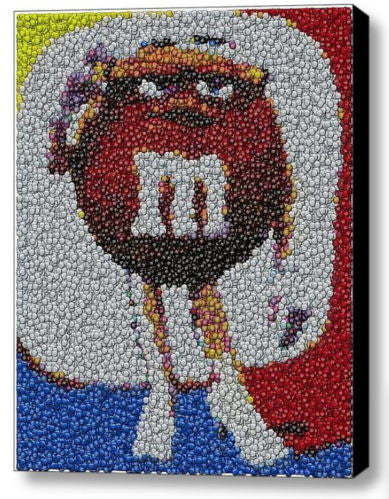 Custom M&Ms Candies YOUR NAME Incredible Mosaic 9X12 Framed Print