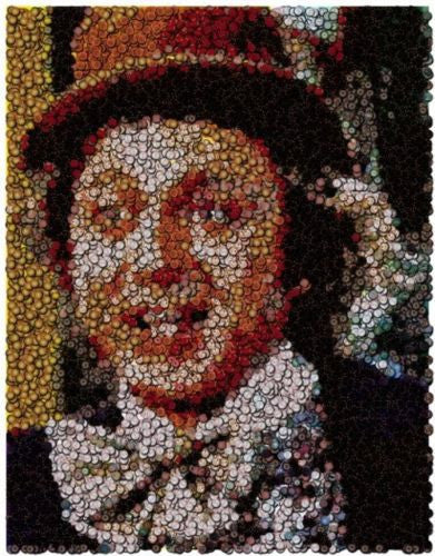 Gene Wilder Willy Wonka Poker Chip Mosaic with COA