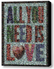 Framed The Beatles All You Need Is Love mosaic 9X11 Limited Edition Art Print , Photos - n/a, Final Score Products
 - 1