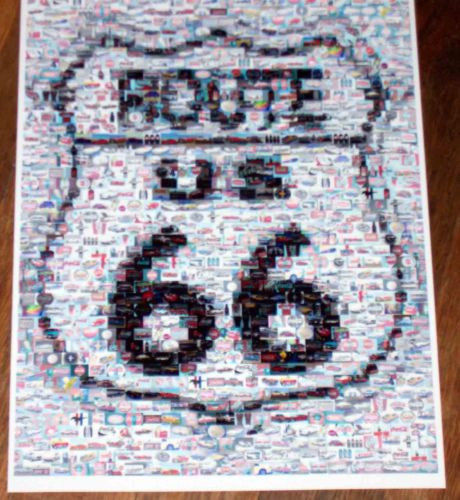 RARE Coke Coca Cola FORD Mustang Route 66 sign Montage