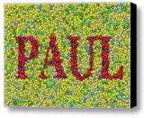 Custom Skittles Candy YOUR NAME Incredible Mosaic 9X12 Framed Print $99 value , Other - n/a, Final Score Products
 - 1