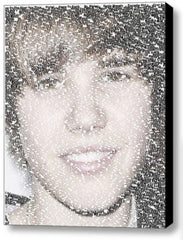 Justin Bieber songs Mosaic INCREDIBLE Framed 9X11 inch Limited Edition Art w/COA , Other - n/a, Final Score Products
 - 1