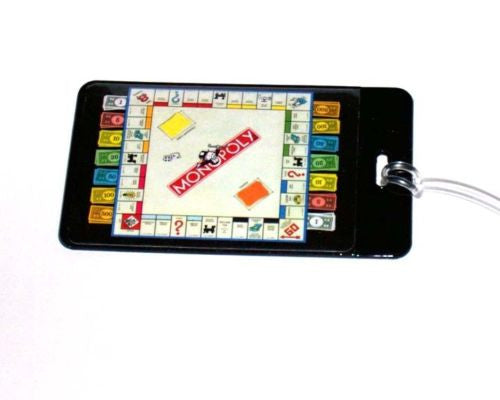 Monopoly Board and Money Luggage or Book Bag Tag