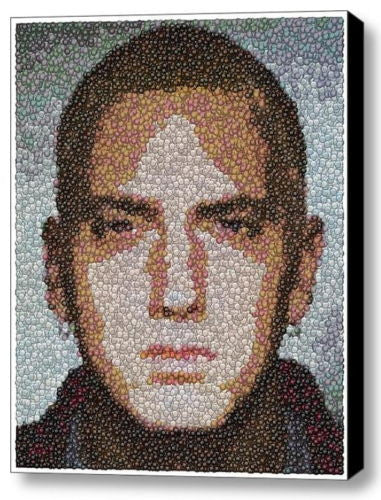Framed 9X11 Eminem M&Ms Candy incredible Mosaic Limited Edition Art Print COA