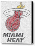 COOL Miami Heat 5 starters name Mosaic Framed 9X11 Limited Edition Art w/COA , Basketball-NBA - n/a, Final Score Products
 - 1