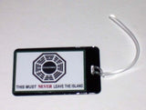 LOST Dharma DO NOT REMOVE Luggage or Book Bag Tag prop , Reproductions - n/a, Final Score Products
 - 1