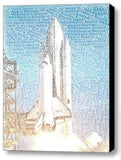 NASA Space Shuttle Word Mosaic INCREDIBLE Framed 9X11 Limited Edition Art w/COA , Space Shuttles - n/a, Final Score Products
 - 1