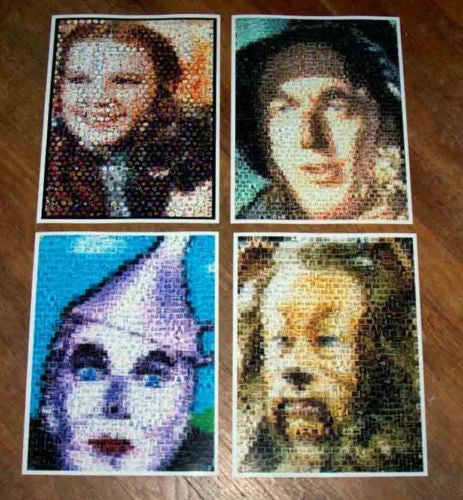 Amazing Wizard of OZ Vintage poster montage set of 4