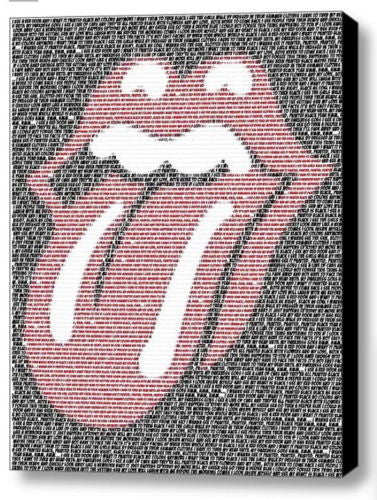 The Rolling Stones Paint It Black Lyrics Mosaic Framed Display Limited Edition , Other - n/a, Final Score Products
 - 1