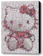 Framed Hello Kitty buttons mosaic 9X11 inch Limited Edition Art Print w/COA , Hello Kitty - n/a, Final Score Products
 - 1