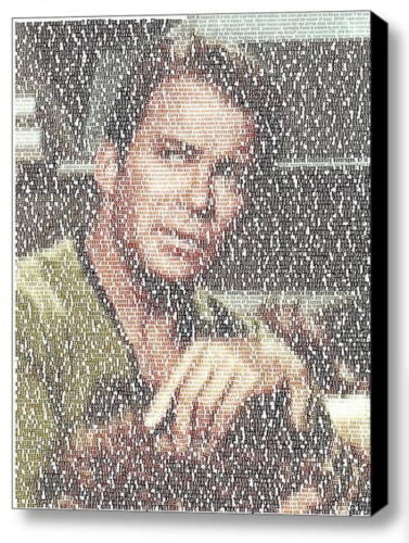 Star Trek Kirk The Trouble With Tribbles Script Mosaic INCREDIBLE Framed 9X11