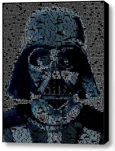 Star Wars Darth Vader Quotes Mosaic INCREDIBLE Framed 9X11 Limited Edition Art