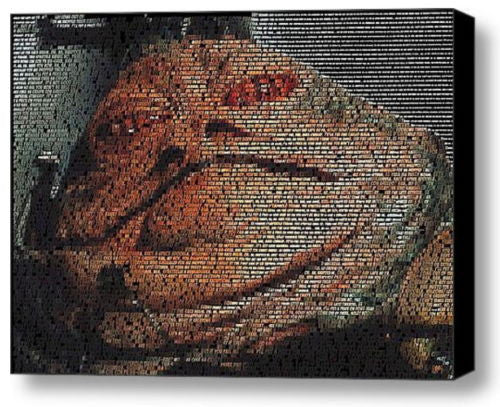 Star Wars Jabba The Hutt quotes Mosaic INCREDIBLE Framed 9X11 Limited Edition