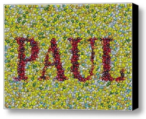 Custom M&Ms Candies YOUR NAME Incredible Mosaic 9X12 Framed Print $99 value , M&M's - n/a, Final Score Products
 - 1