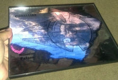Framed spec plate chrome metal plans to Star Wars Millennium Falcon Han Solo , Vehicles - n/a, Final Score Products
 - 1