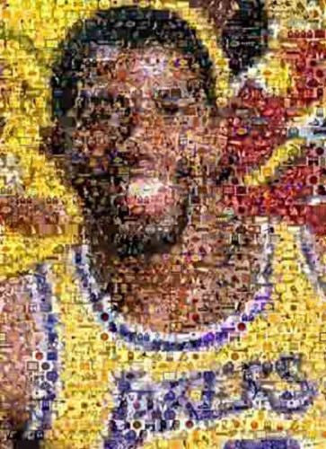 Amazing LA Lakers Magic Johnson Montage numbered to 25