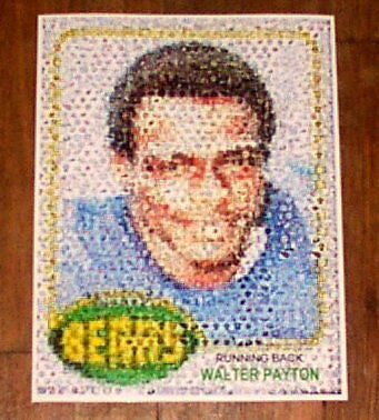 Amazing Chicago Bears Walter Payton Rookie Card Montage