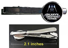 Star Wars Darth Vader Galaxy's Greatest Best Father Dad Tie Clip Clasp Bar Slide , Darth Vader - n/a, Final Score Products
