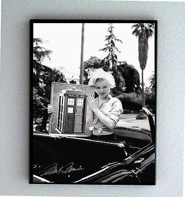 Framed Marilyn Monroe holding Doctor Dr. Who Tardis with faux signed autograph , Other - n/a, Final Score Products
